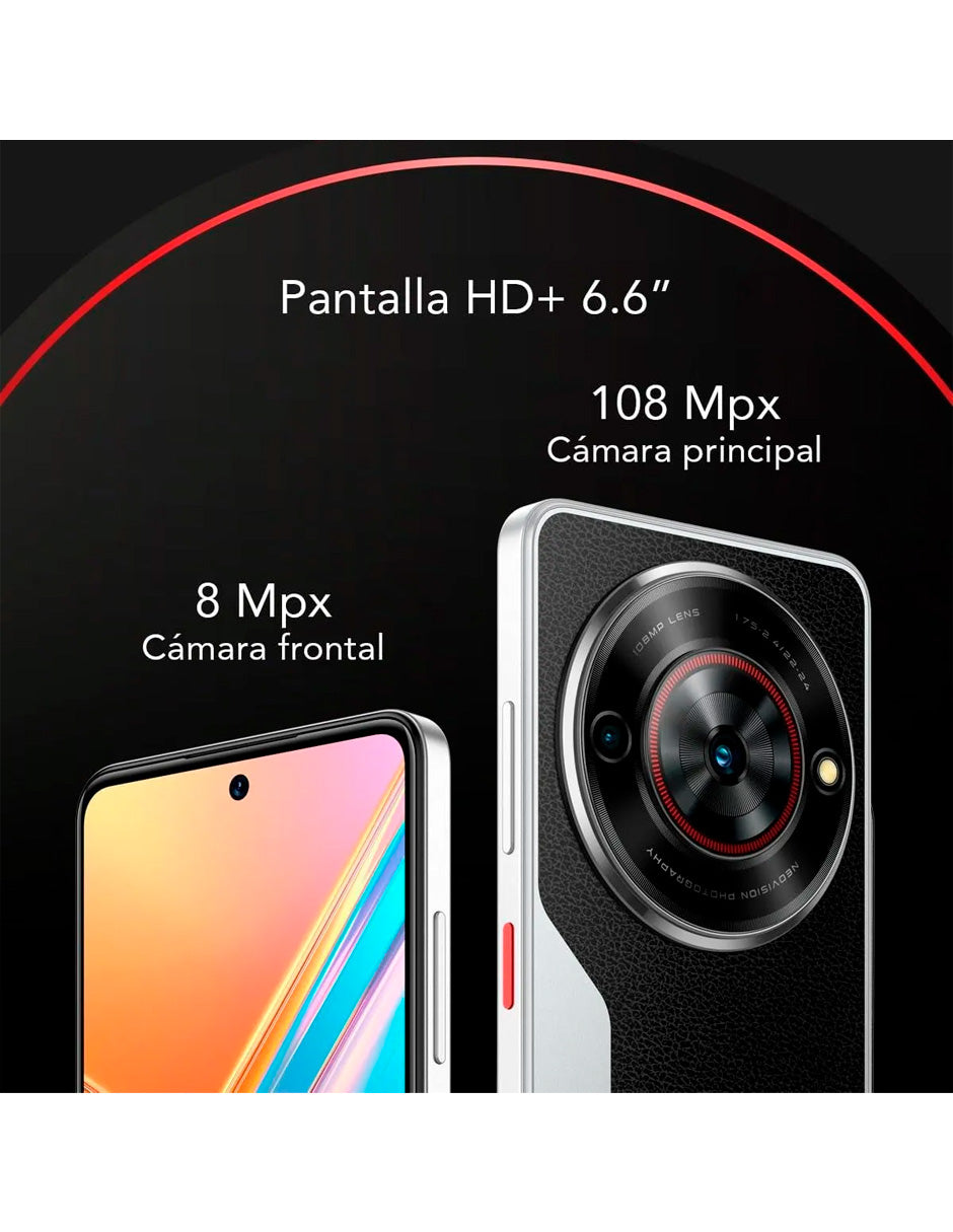 Smartphone Focus con 256 GB + 4 GB RAM – Desbloqueado, Naranja