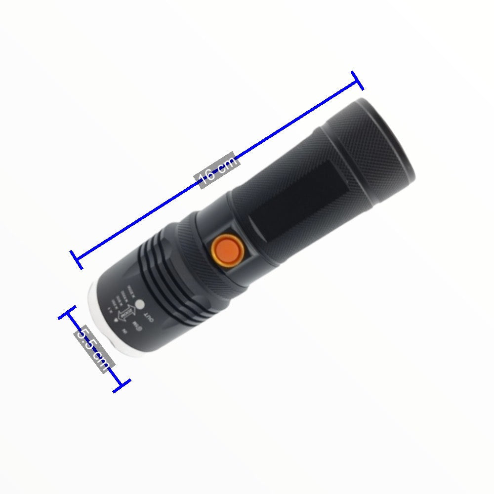 Linterna LED T9 de 20000 lm con zoom, power bank e indicador de carga BL2018 - foto 4