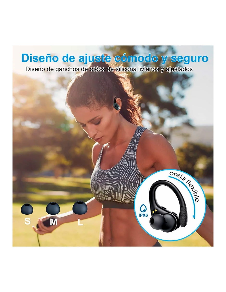 Auriculares Inalámbricos Deportivos Bluetooth Con Ganchos YD