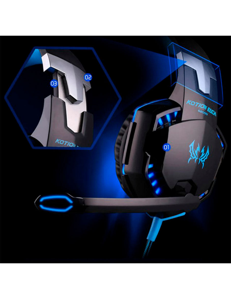 Audífonos Gamer G2000 con luz LED