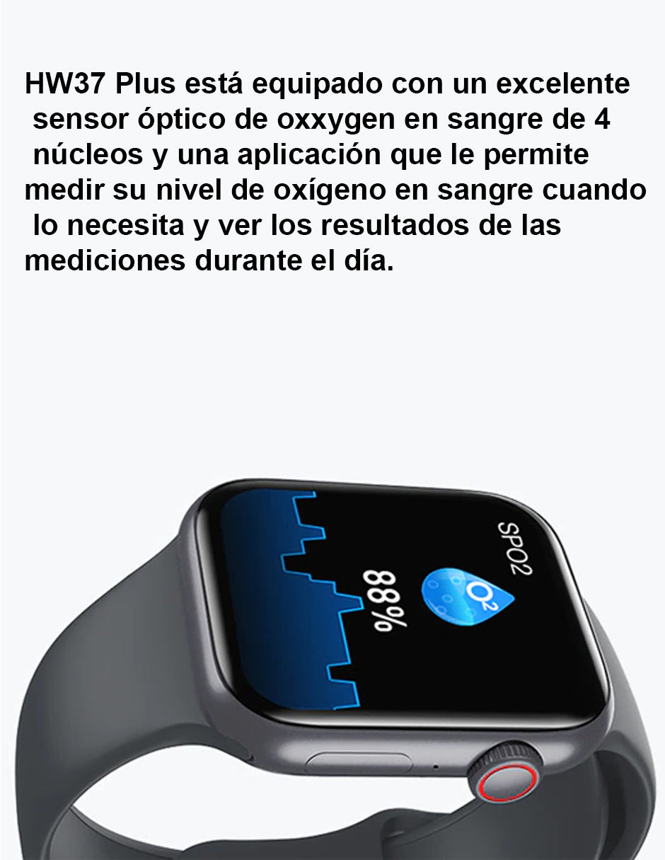 Smart Watch HW37 Deportivo Unisex con Pantalla HD