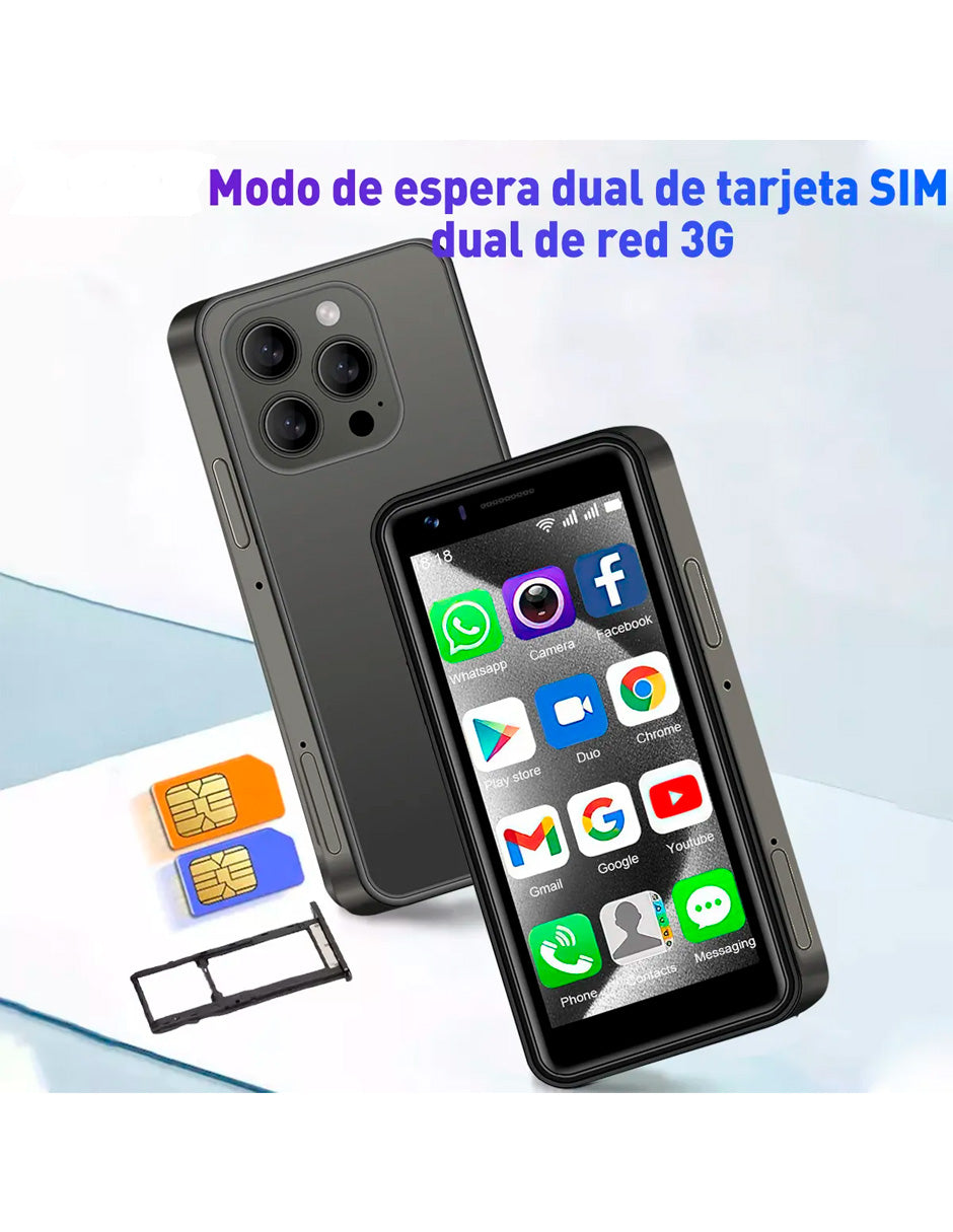 Mini Smartphone i15 Pro 4 Gb Ram y 32 Gb 3000 mah Negro