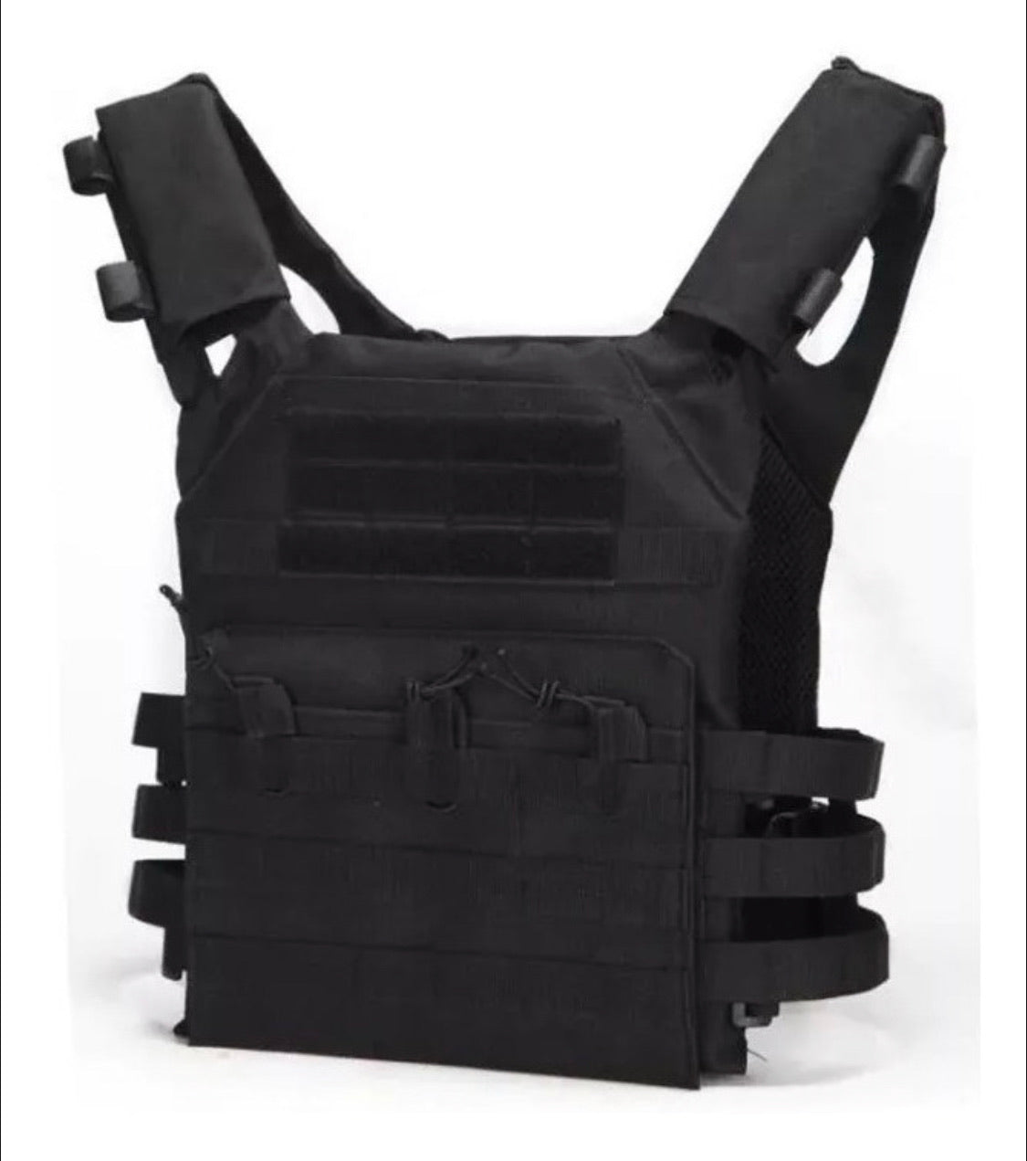 Chaleco táctico compacto MOLLE con compartimento para placas