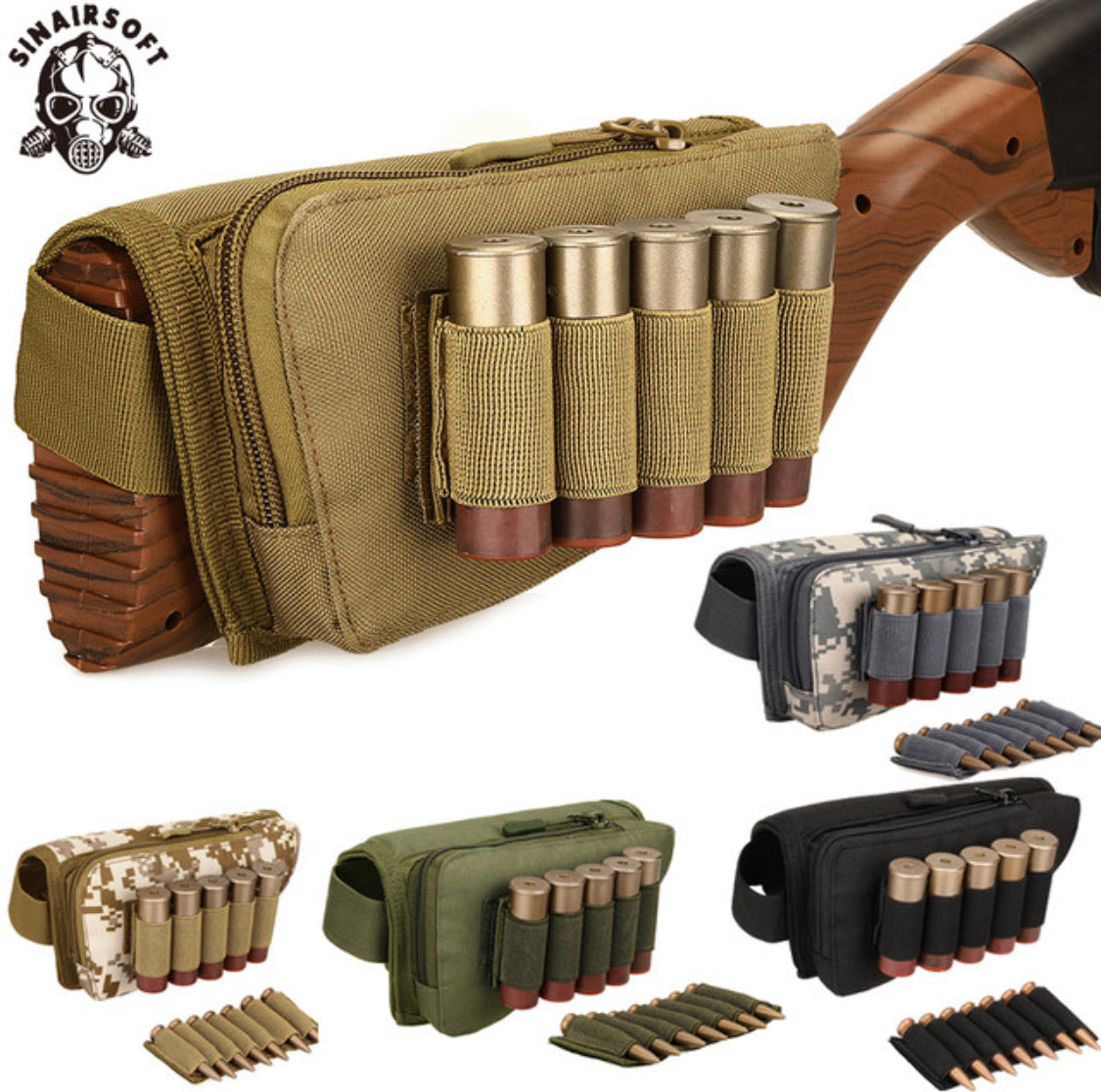 Cartuchera de culata para escopeta o rifle con espacio para 6 cartuchos - foto 4