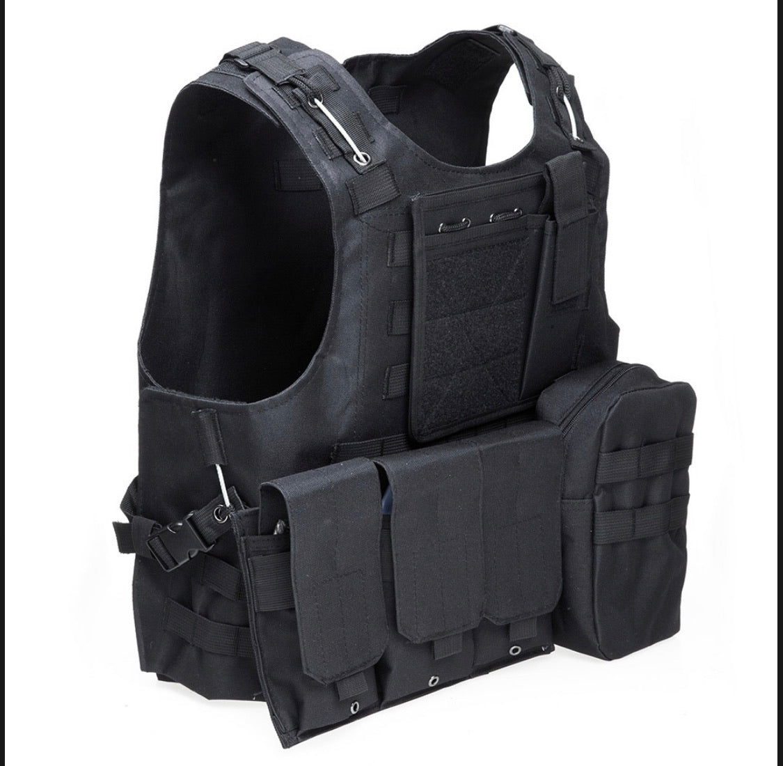 Chaleco portaplacas táctico MOLLE de oxford 600D, modelo GJ030