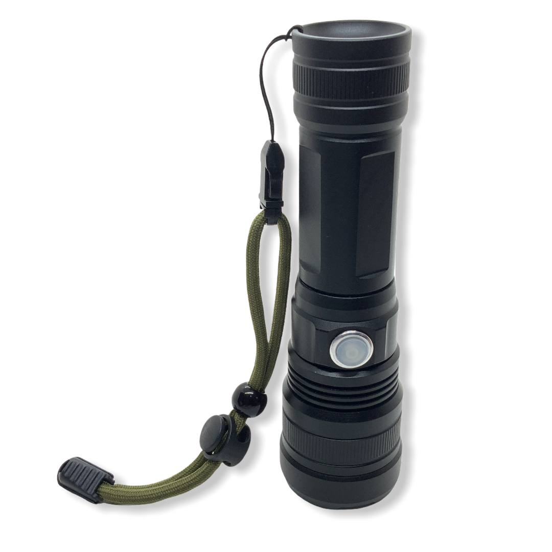 Lámpara táctica con zoom LED T9 de 10,000 lúmenes, modelo ST9-3