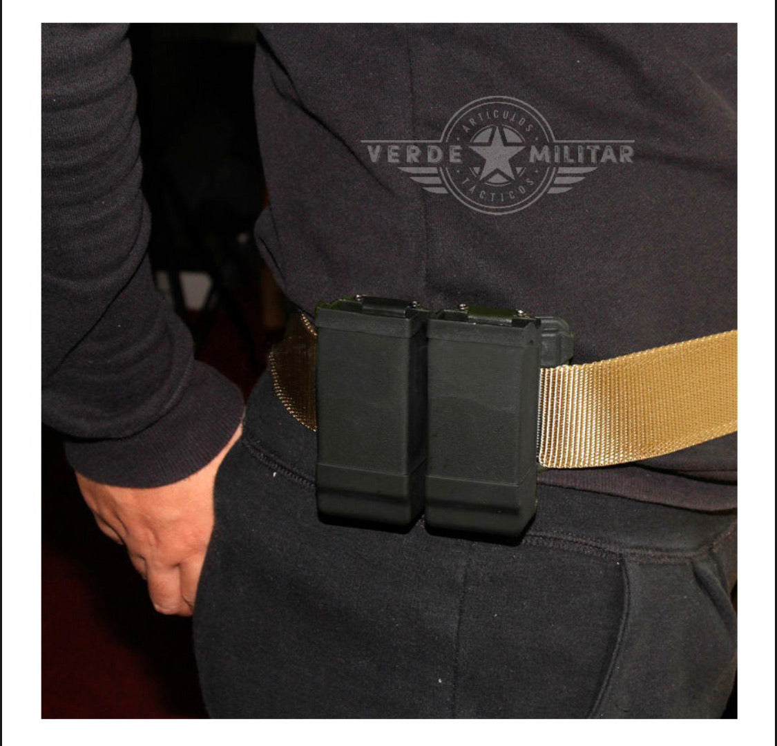 Porta cargador doble rígido para Glock con cinturón - foto 2