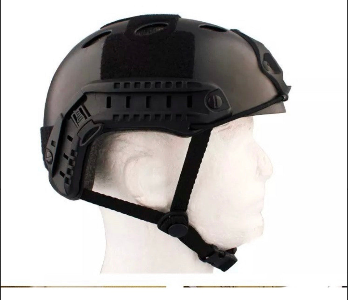 Casco táctico con oreja recortada y rieles para airsoft y paintball 2003