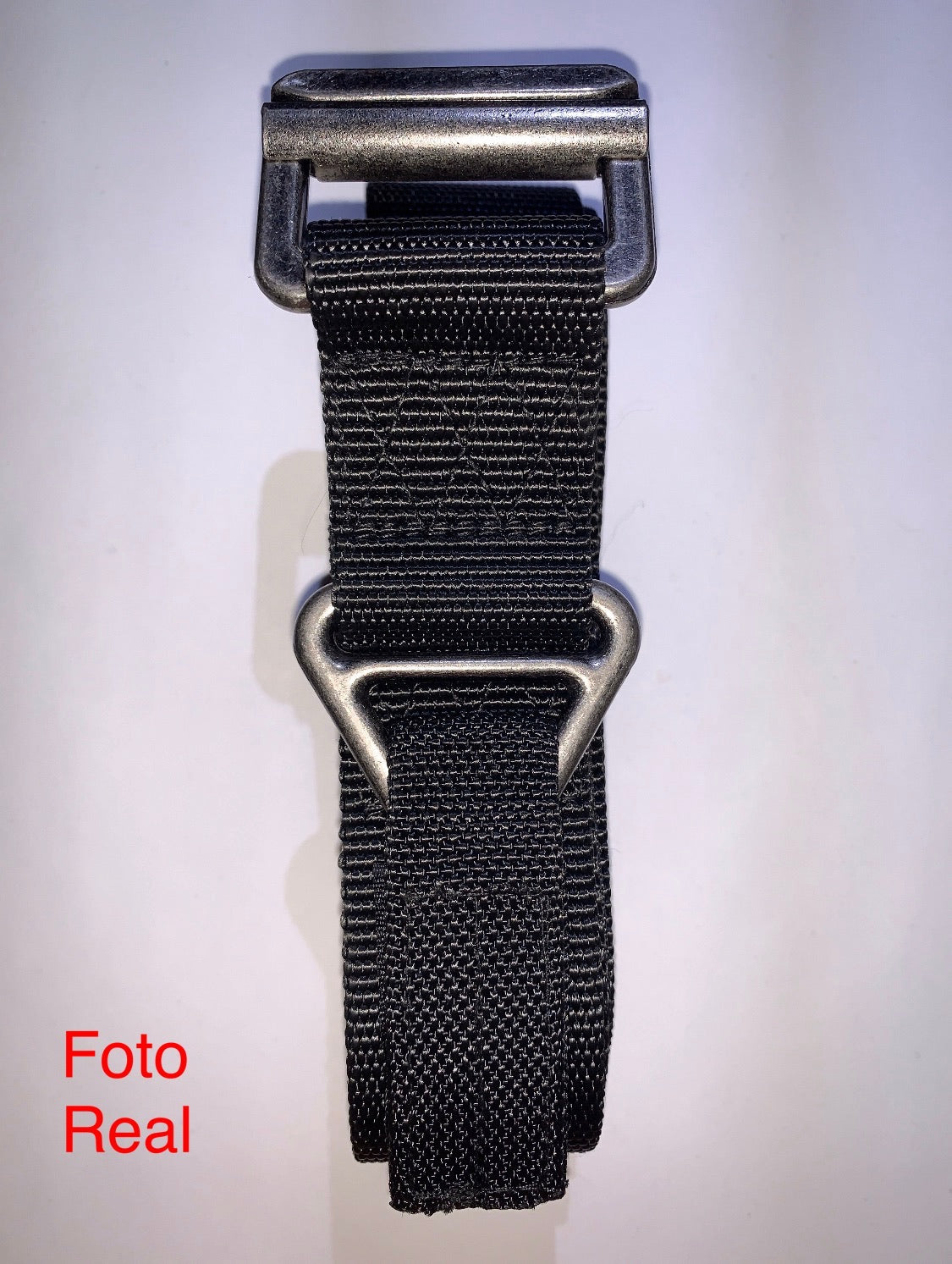 Cinturón táctico CQB de nylon con hebillas de acero y argolla frontal (X231) - foto 2