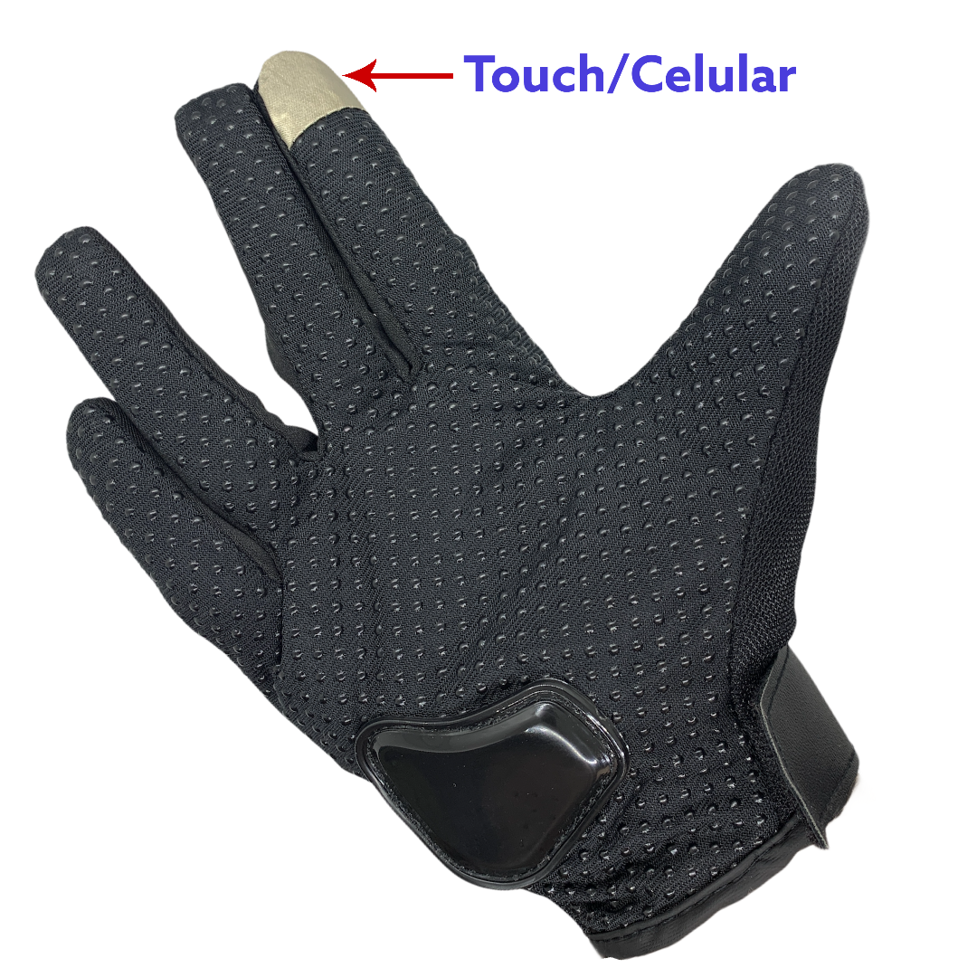 Guantes de moto con función touch, nudillos rígidos y palma acolchada - foto 2