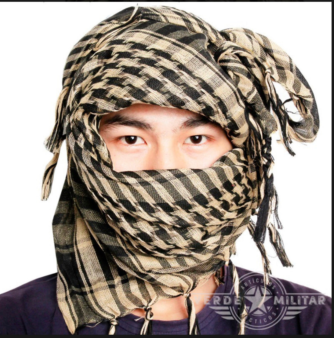 Pañuelo estilo shemagh en 8 colores, contra sol, viento y polvo