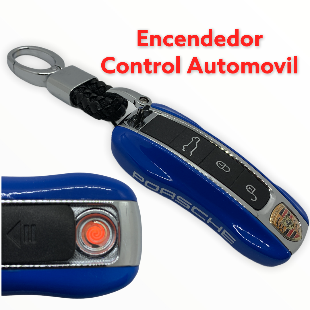 Encendedor de resistencia con forma de llave de auto y llavero