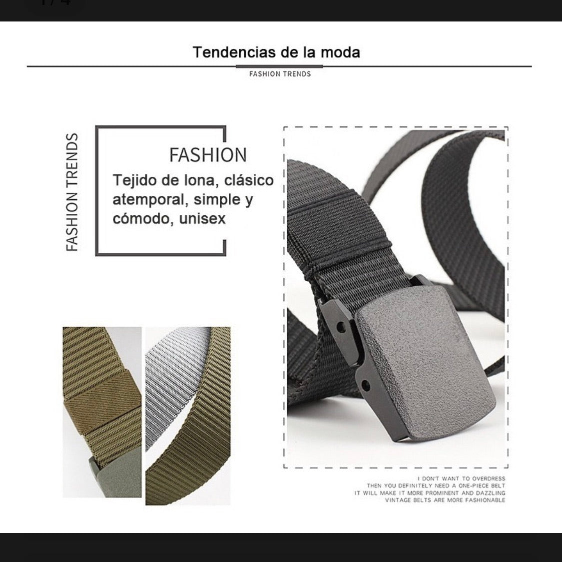 Cinturón táctico de nylon 600D impermeable y ajustable de 122 cm - foto 4