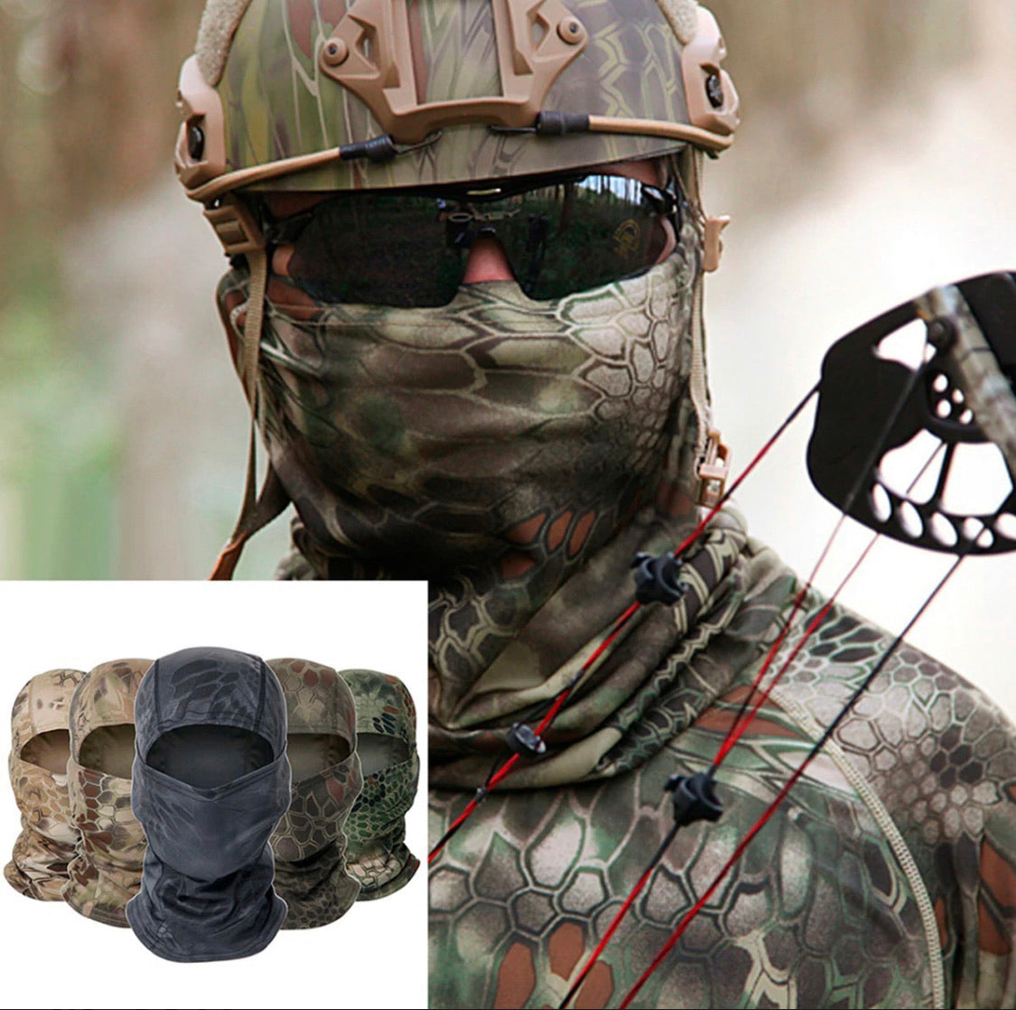 Pasamontañas balaclava elástico para usar en varias posiciones - foto 4