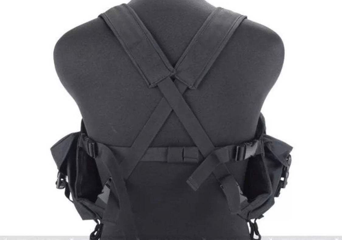 Pechera táctica con bolsas para cargadores y tirantes ajustables - foto 5