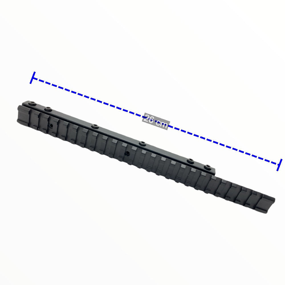 Riel Picatinny de 26 cm para adaptar accesorios en armas largas PJ323