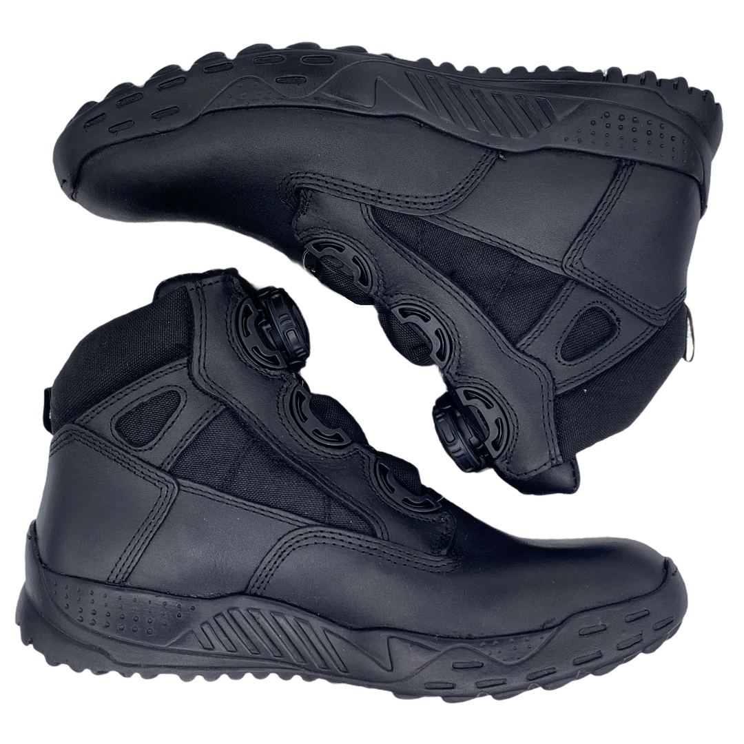 Botas negras con sistema de ajuste BOA, para abrochar y soltar rápido