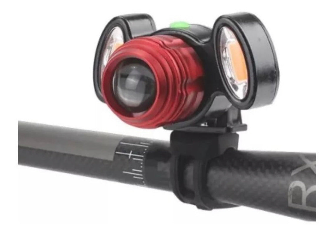 Lámpara T6 de 3000 lúmenes para cabeza y bicicleta con zoom y USB DT216A - foto 2
