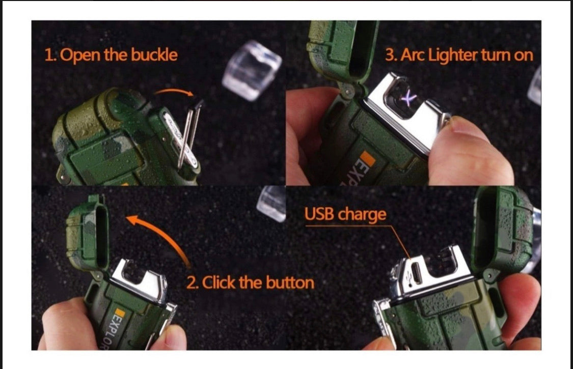Encendedor de plasma de doble arco, USB y resistente al agua DT412 - foto 3