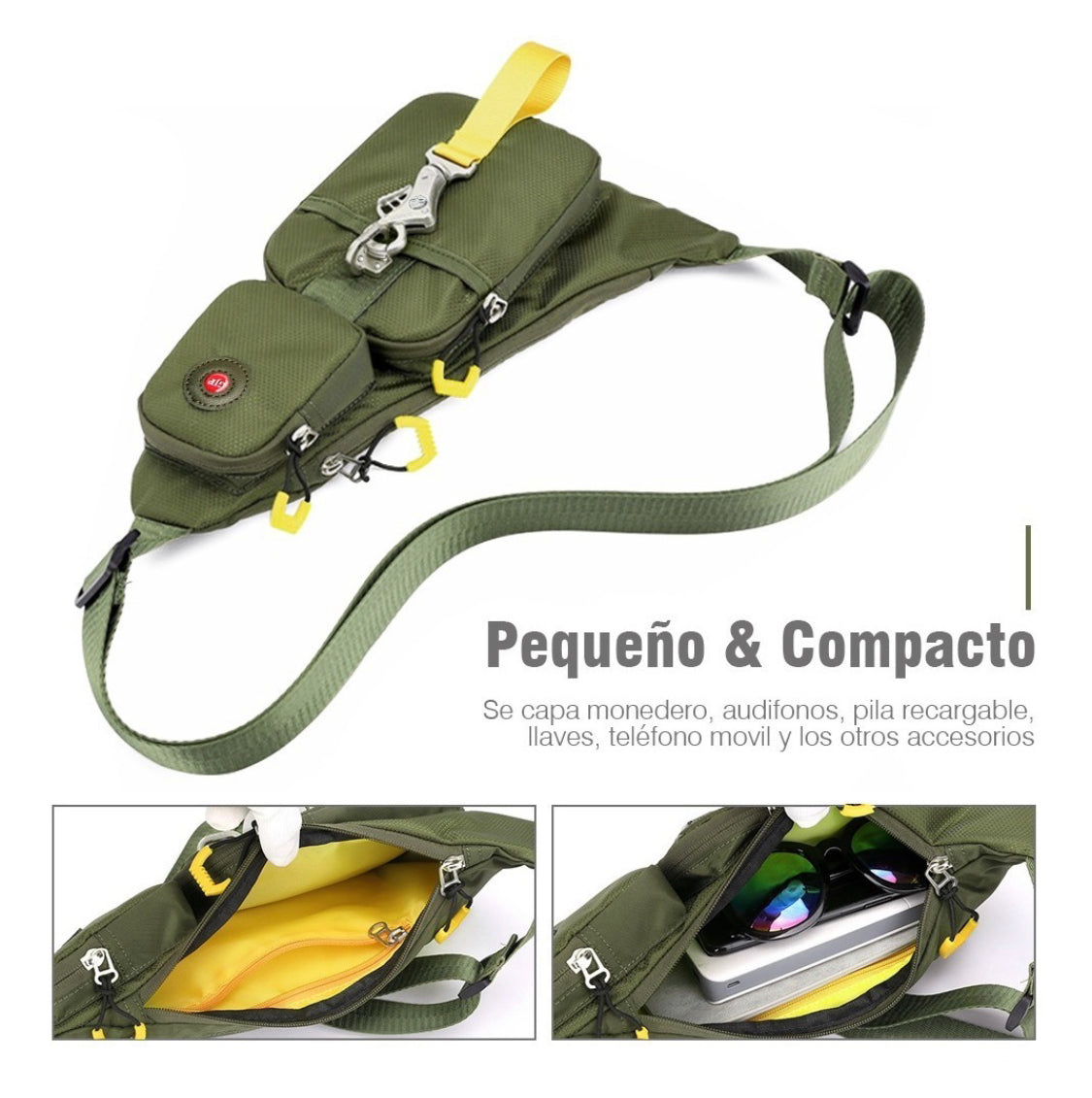 Pechera táctica tipo mochila cangurera con cierres metálicos, modelo 1113 - foto 3