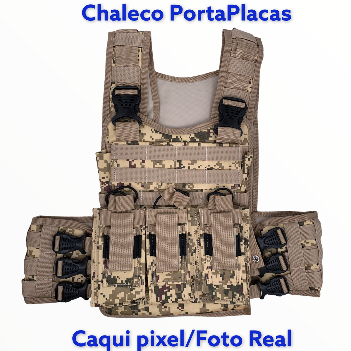 Chaleco porta placas con porta cargadores, Molle y área para parches - foto 2