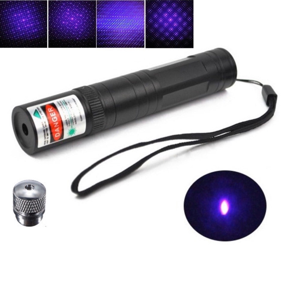 Apuntador láser de luz violeta con cabezal multipuntos