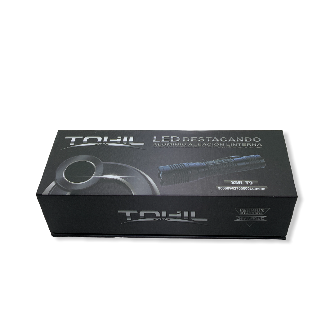 Lámpara táctica con zoom LED T9 de 10,000 lúmenes, modelo VOG105 - foto 4