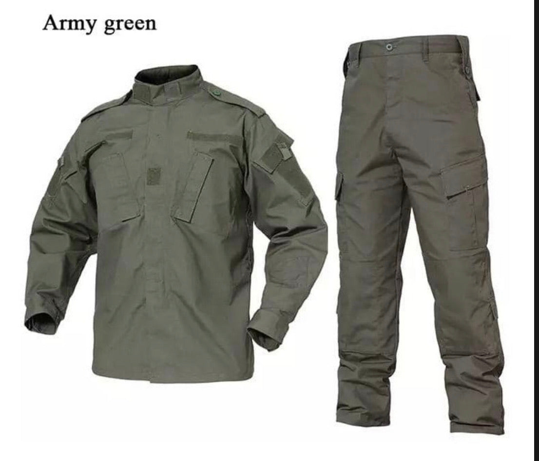 Uniforme táctico ripstop de camisola y pantalón con 12 bolsillos X215