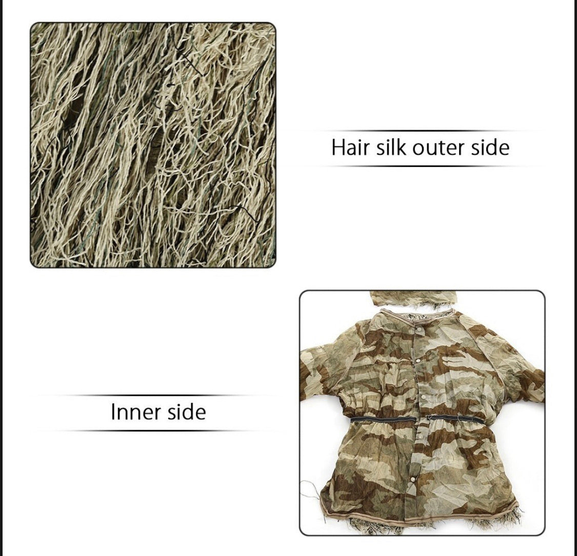 Traje ghillie camuflaje 3D de talla libre para caza y gotcha - foto 6
