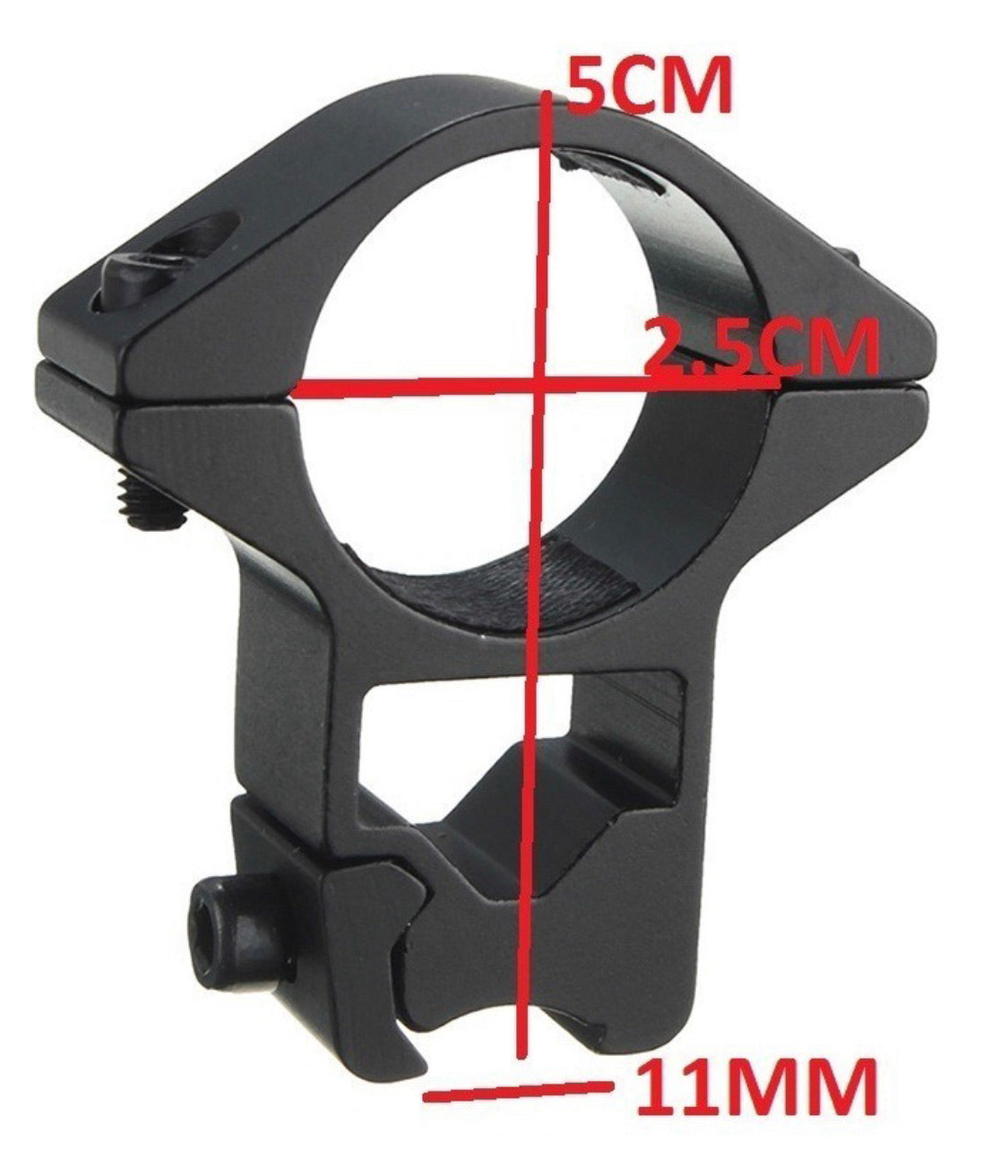 Par de monturas altas de 1 pulgada para riel Picatinny de 20 mm - foto 3