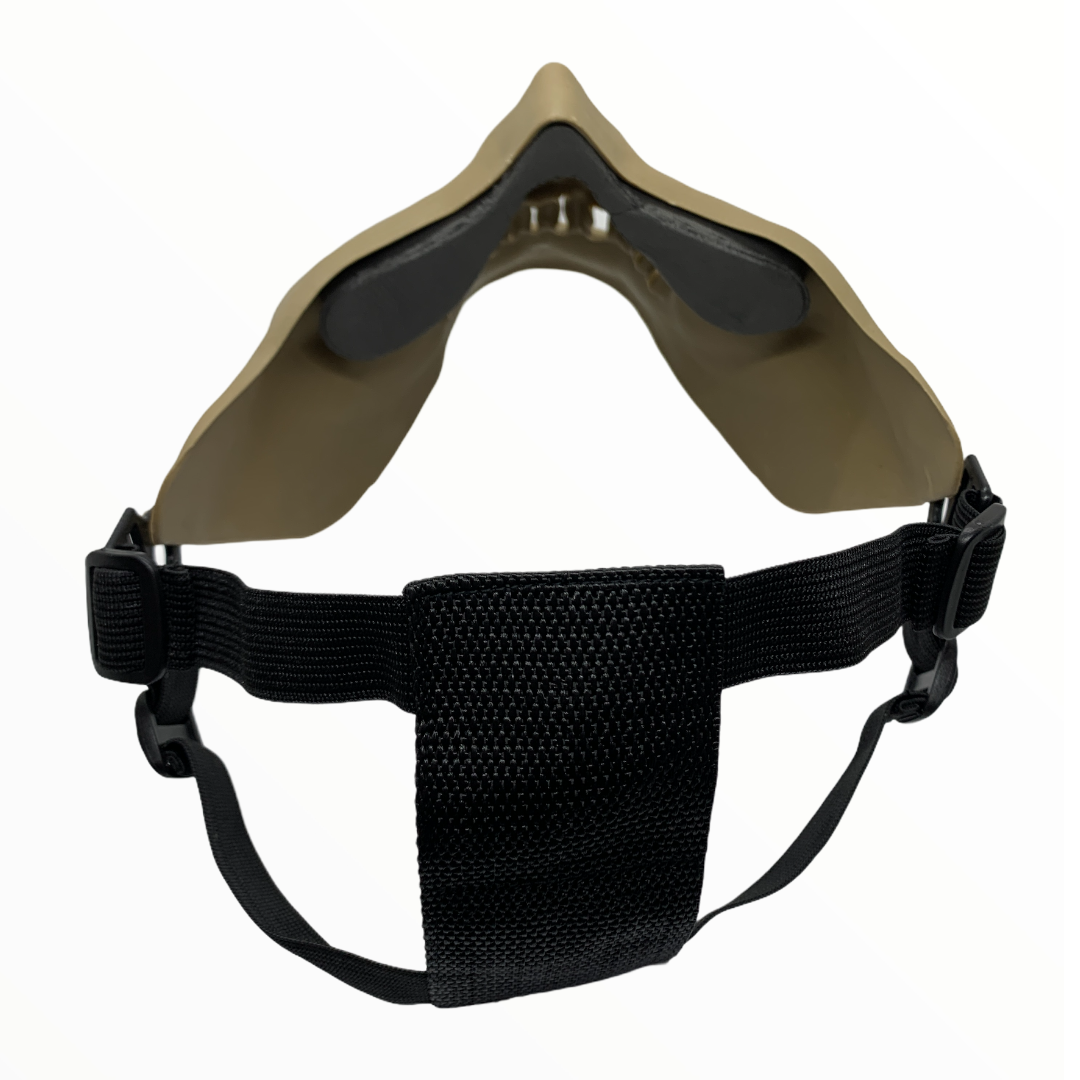 Máscara de media cara estilo calavera con mandíbula para moto y gotcha - foto 3