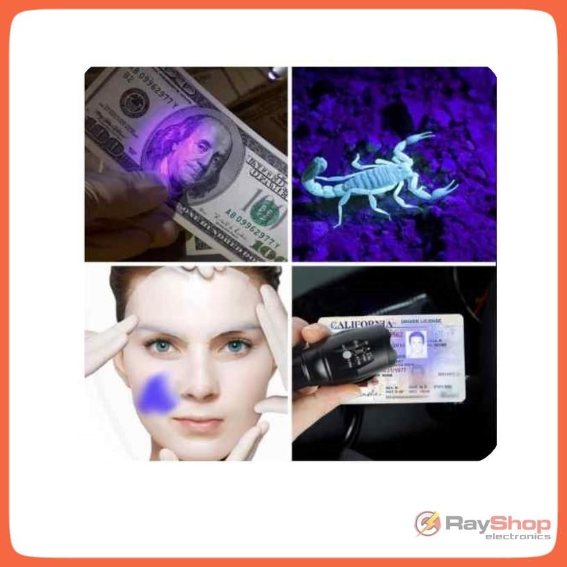 Mini linterna LED 1200 lúmenes con luz ultravioleta y lateral blanca - foto 2