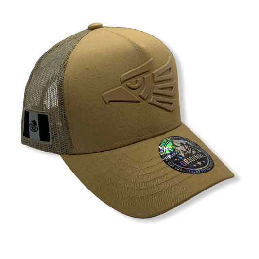 Gorra ajustable con águila, hecha en México, con malla y velcro