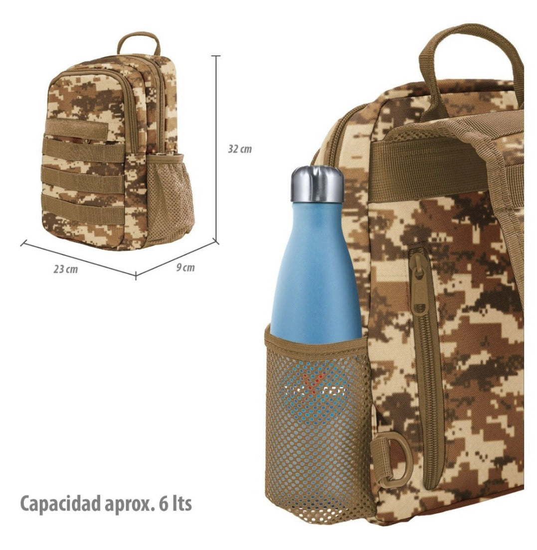 Mochila pechera táctica de 6 litros con USB y sistema Molle - foto 5