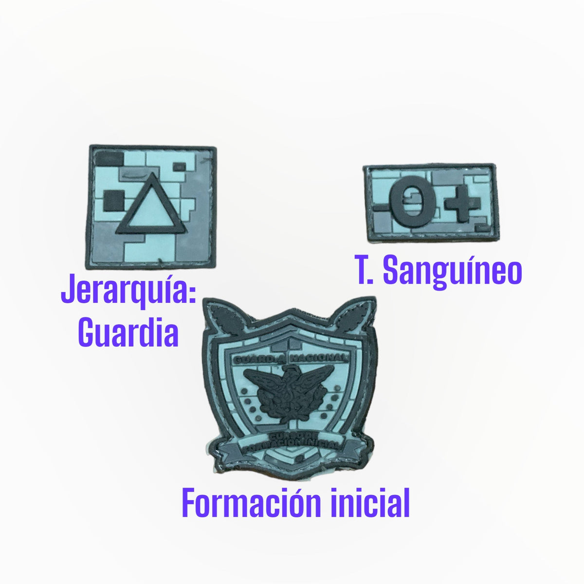 Parches de tela con velcro tema Guardia Nacional, varios diseños