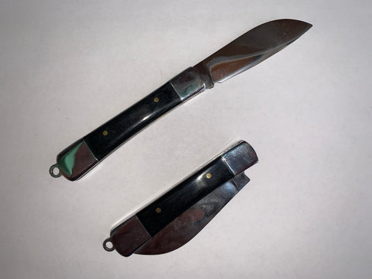 Navaja plegable con mango de mica plástica y madera 313BK