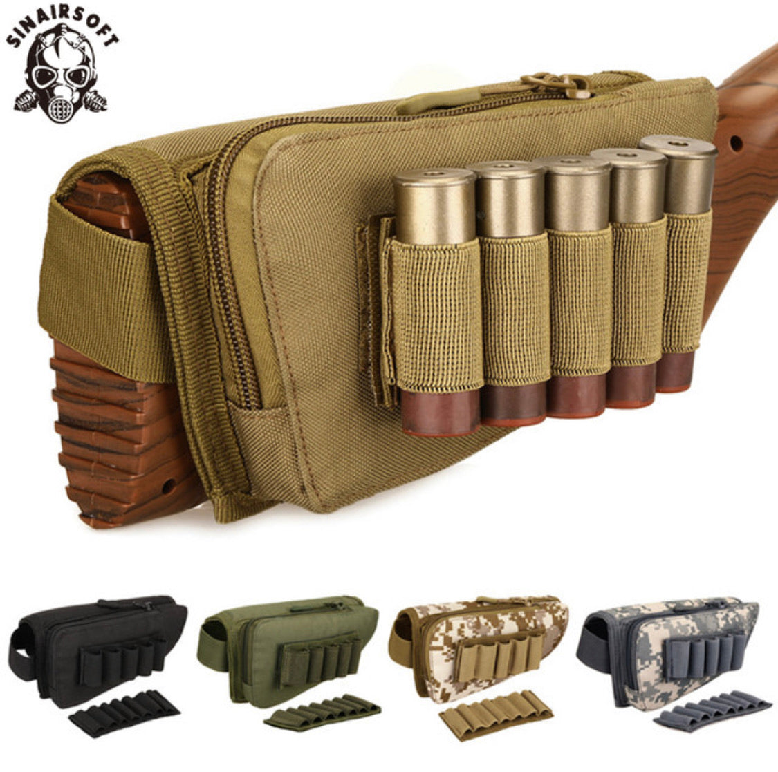 Cartuchera de culata para escopeta o rifle con espacio para 6 cartuchos - foto 3