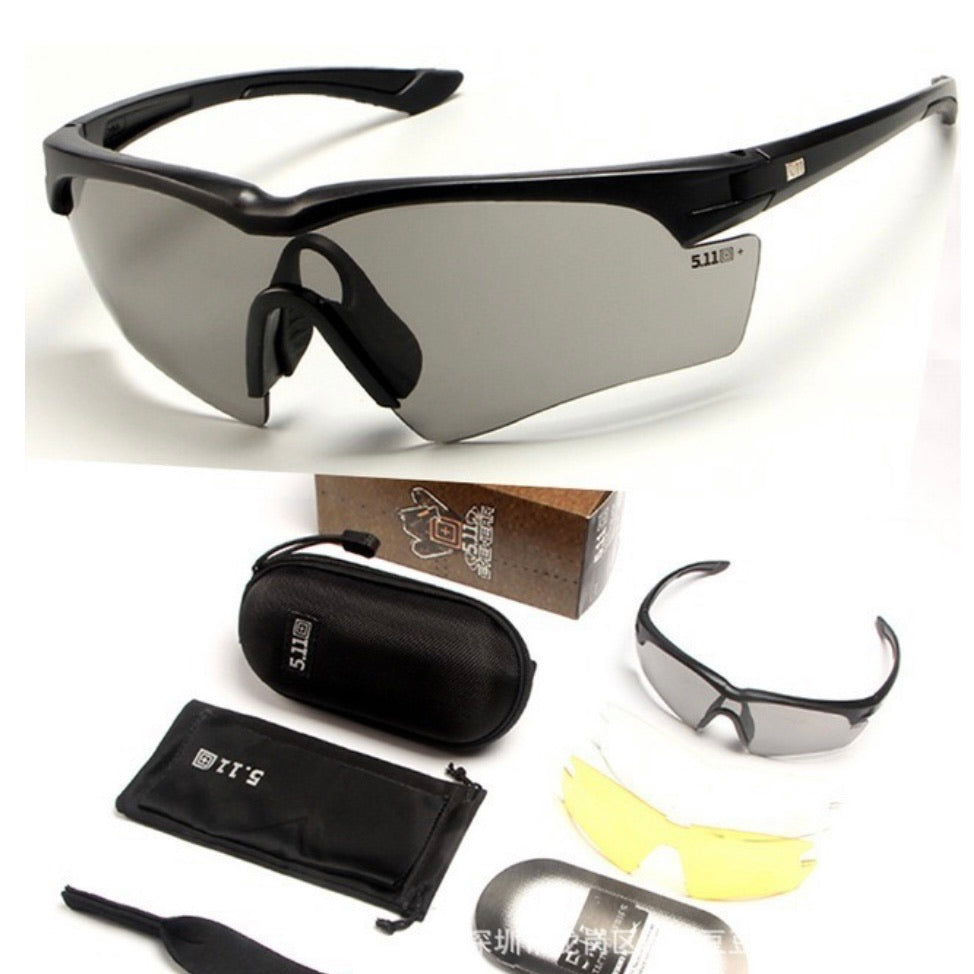 Lentes balísticos con 3 micas antiempañantes y base para graduación