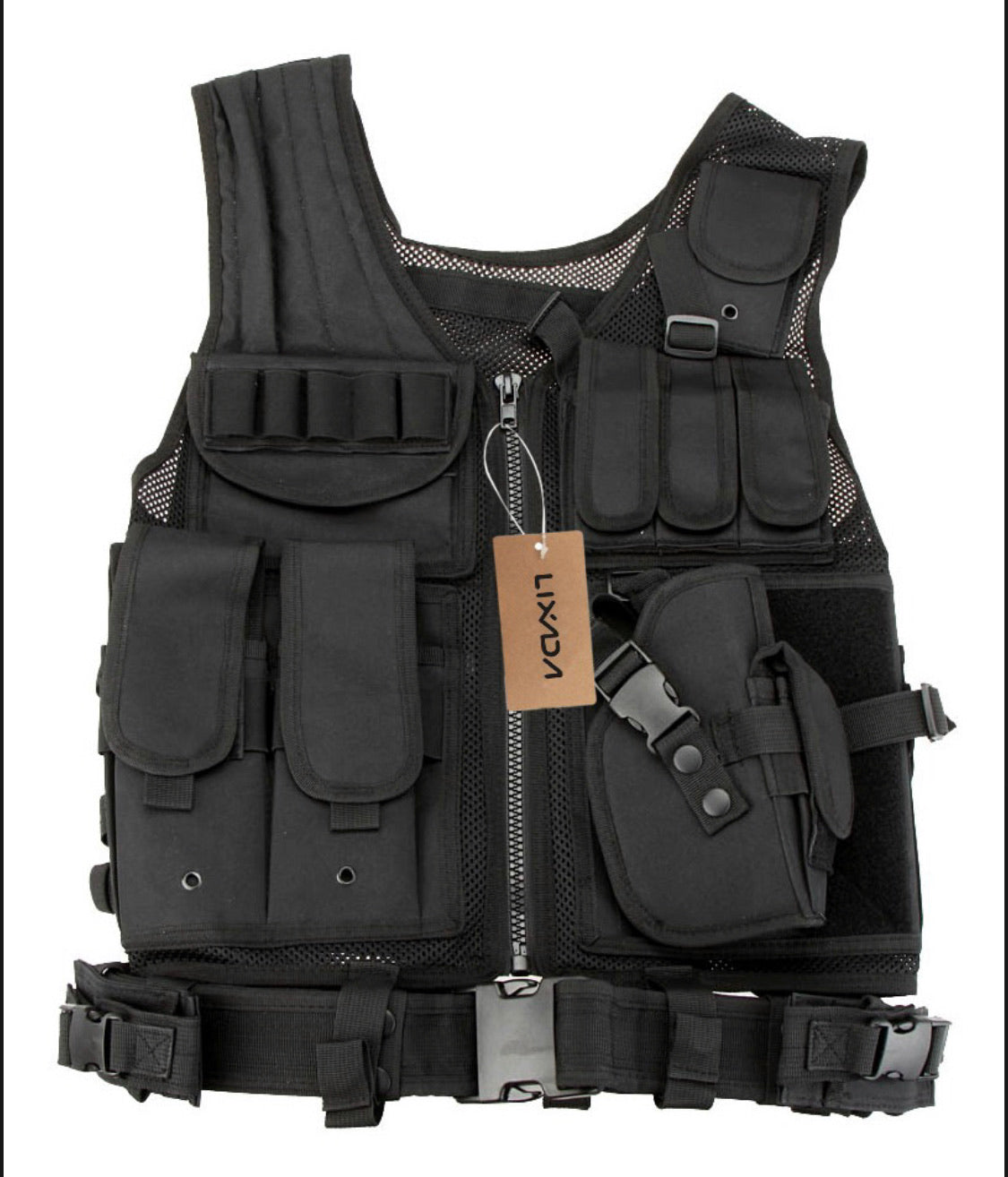 Chaleco táctico portaplacas oxford 600D con sistema MOLLE