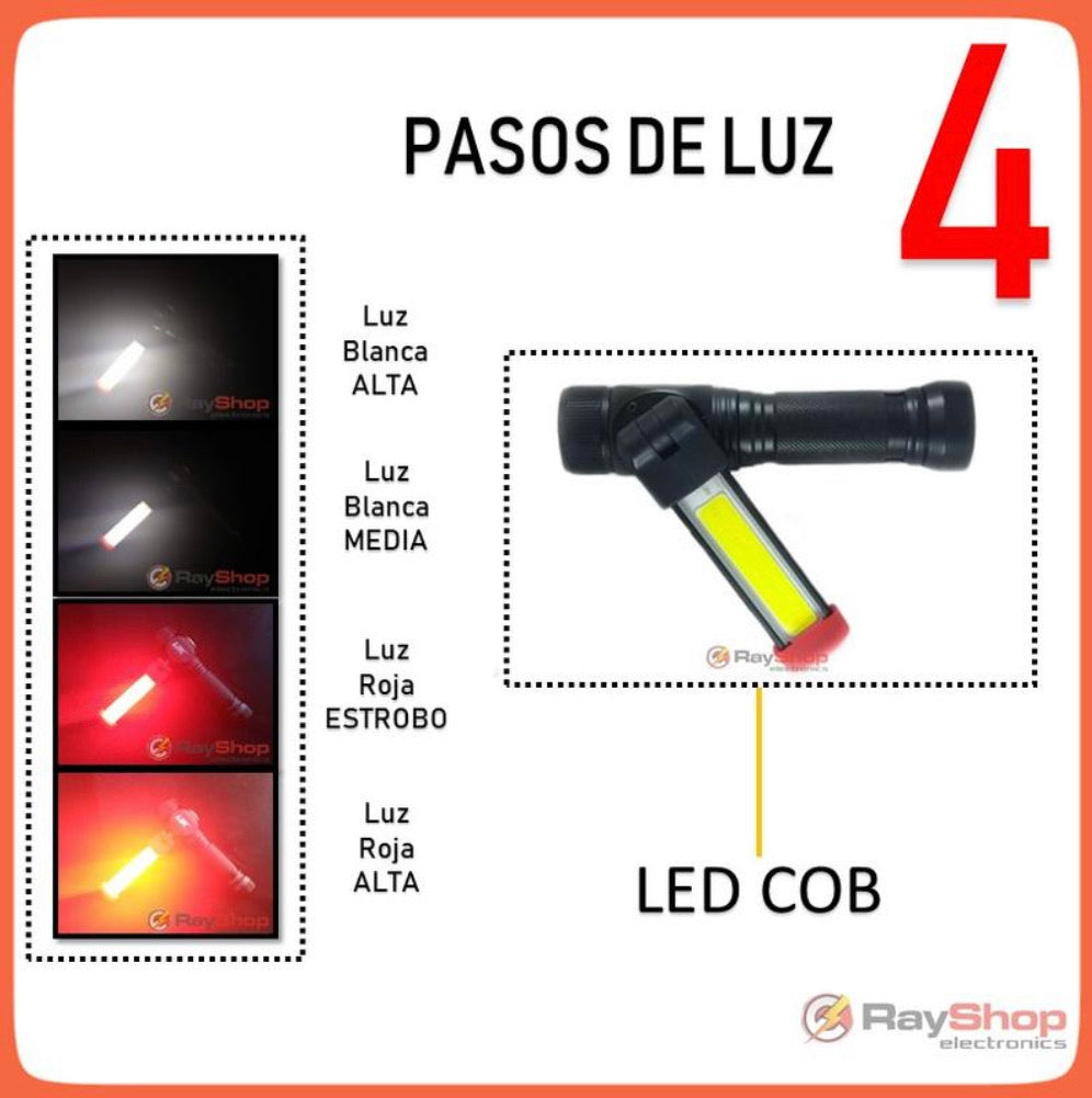 Mini lámpara LED COB con luz roja, estrobo y luz UV para billetes - foto 2