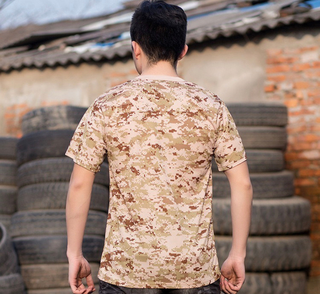 Playera tipo militar de algodón y poliéster, transpirable - foto 3