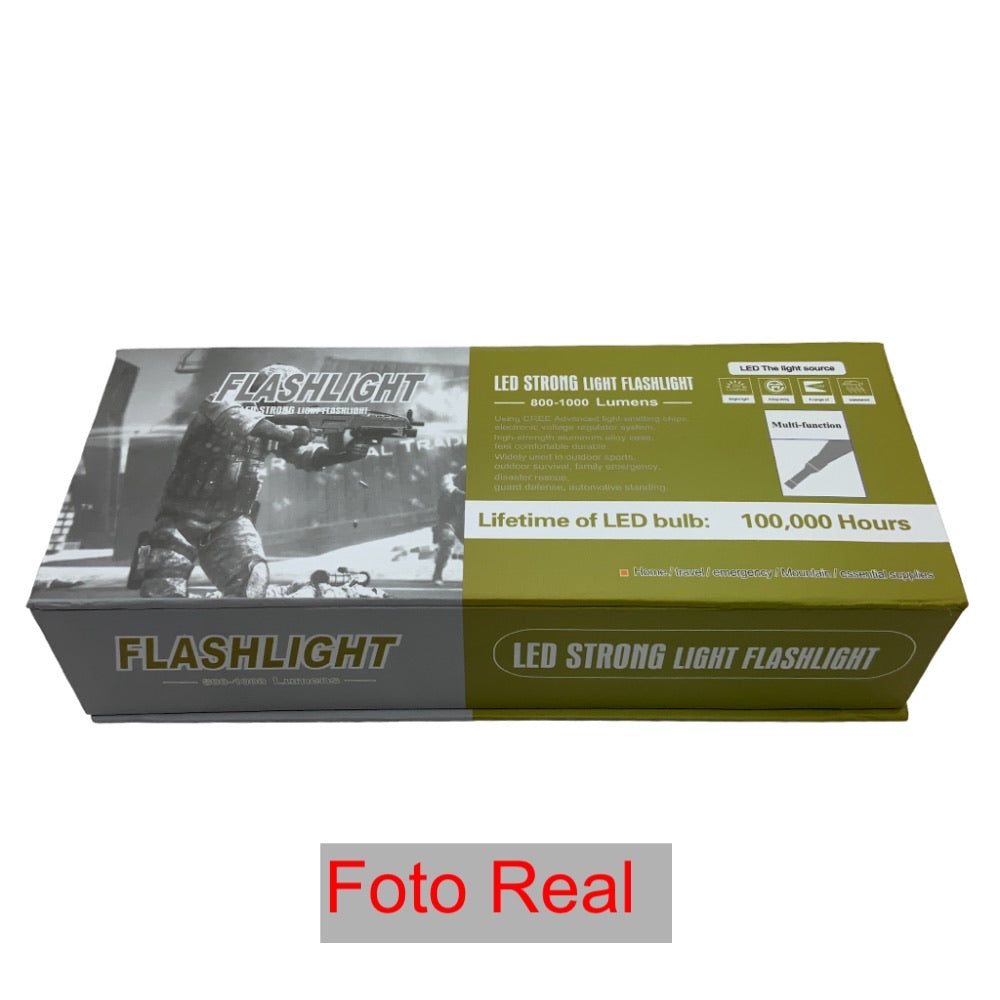 Lámpara táctica con zoom LED T9 de 10,000 lúmenes, modelo ST9-3 - foto 5