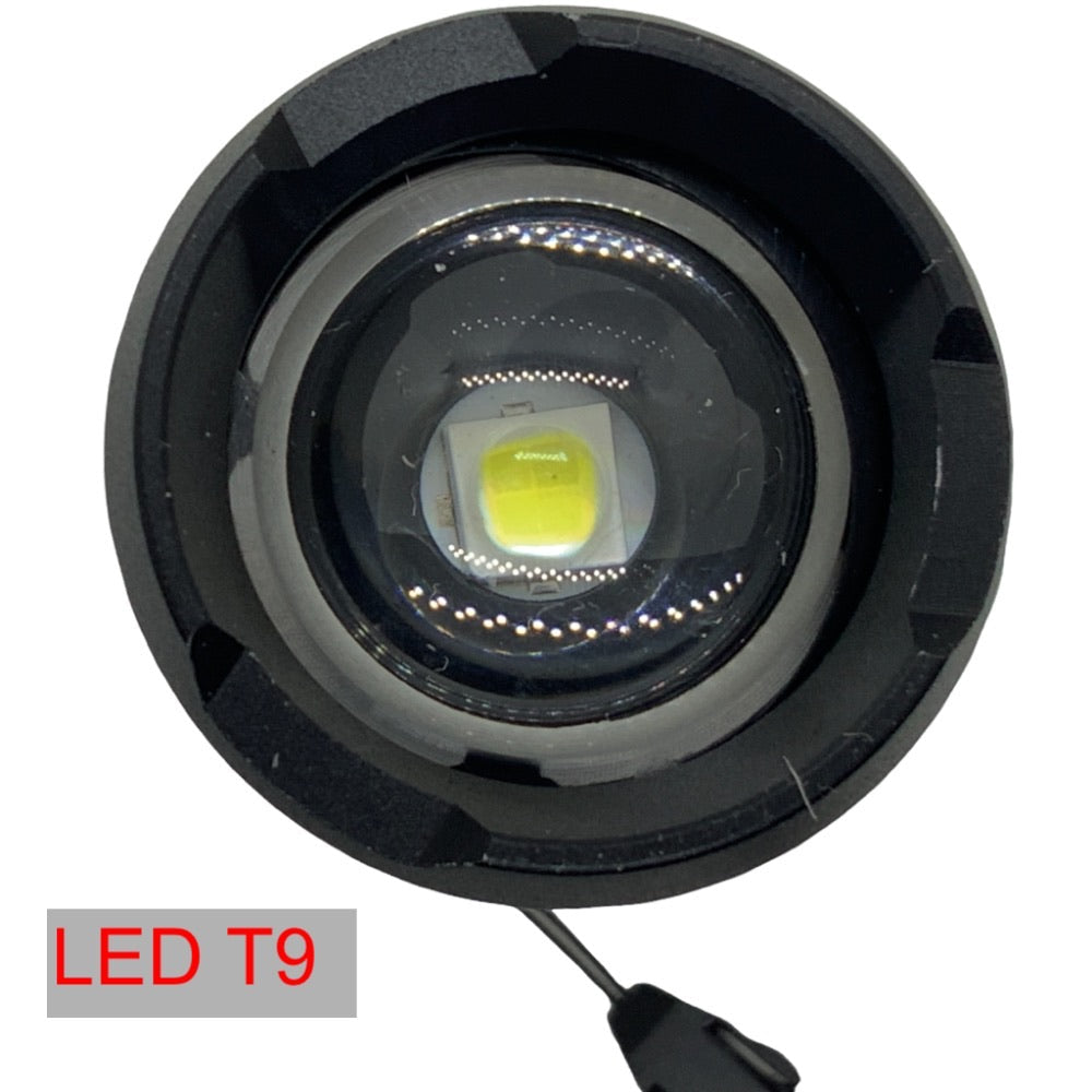 Lámpara táctica con zoom LED T9 de 10,000 lúmenes, modelo VOG105 - foto 3