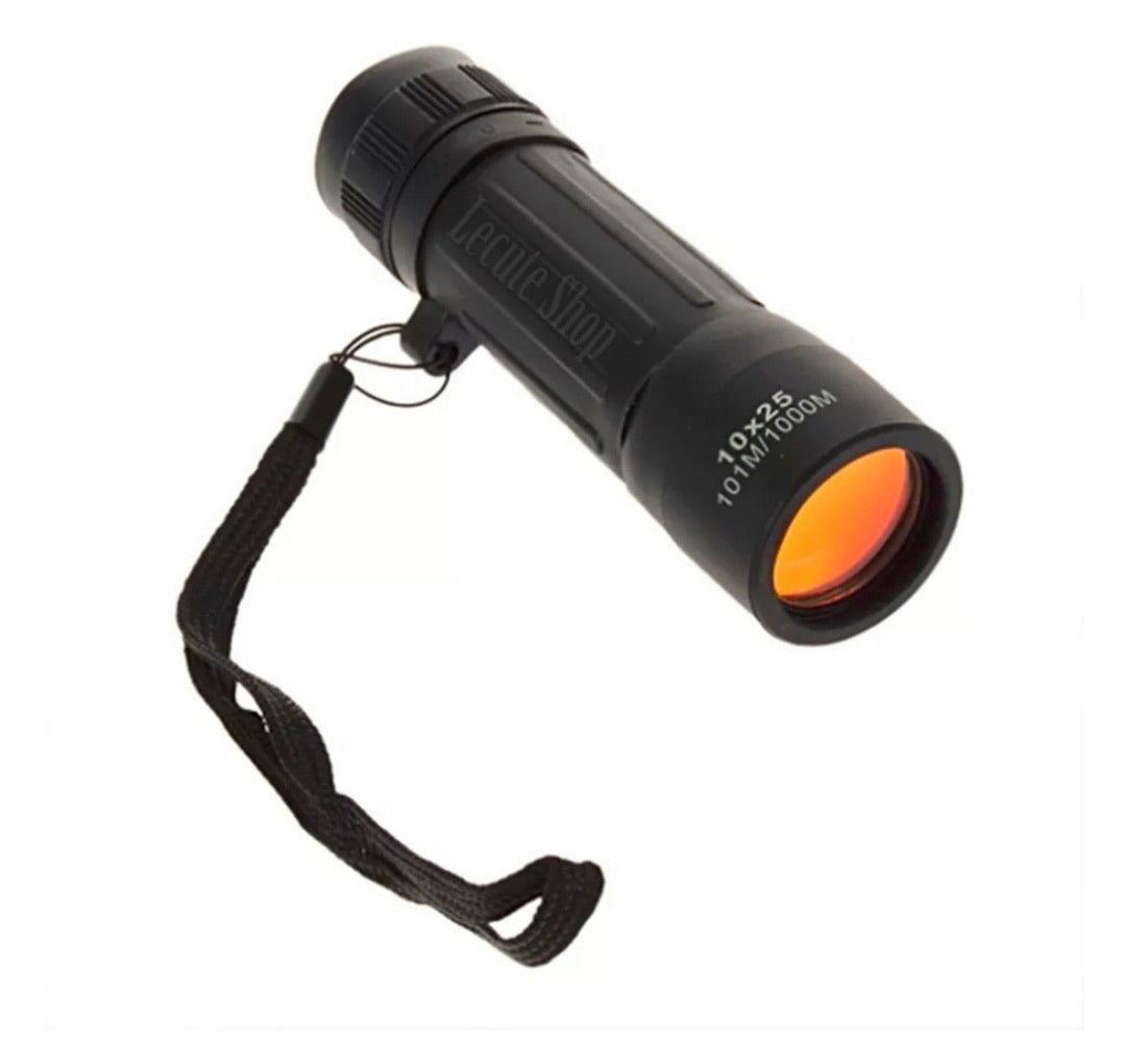 Monocular compacto 10x25 con funda para campismo