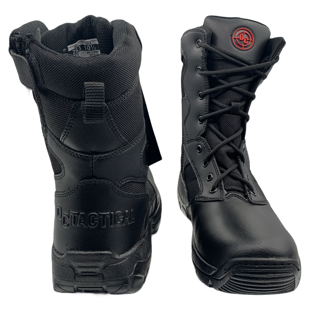 Botas de piel impermeables con cierre lateral, estilo táctico - foto 2