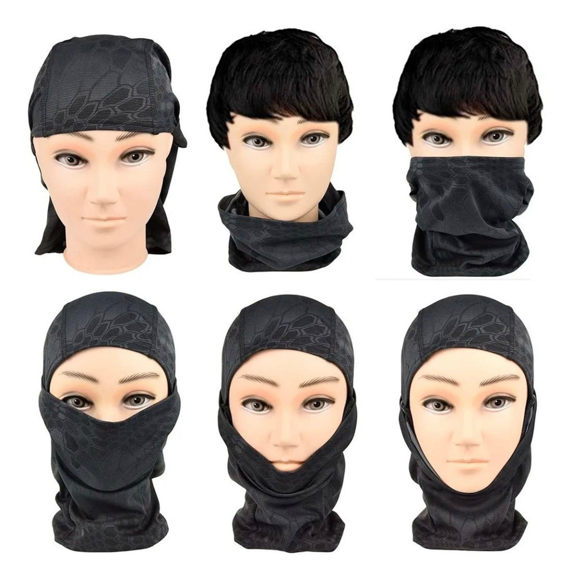 Pasamontañas balaclava elástico para usar en varias posiciones - foto 2