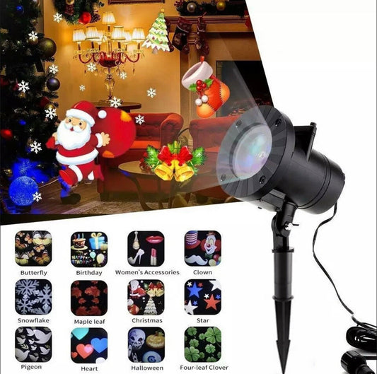 Proyector LED decorativo con 48 imágenes y control remoto W518