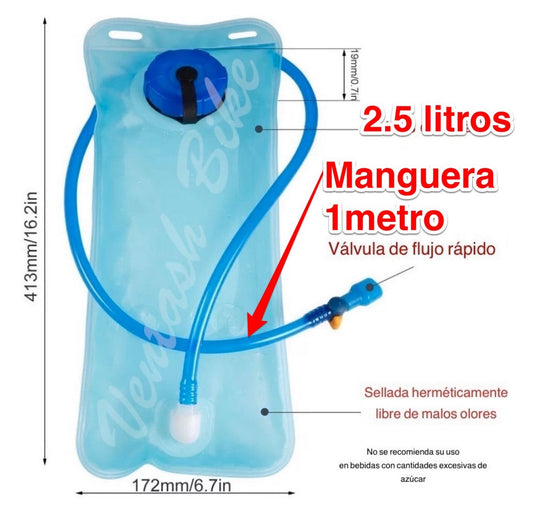 Bolsa de hidratación de 2.5 litros para mochila táctica T20L