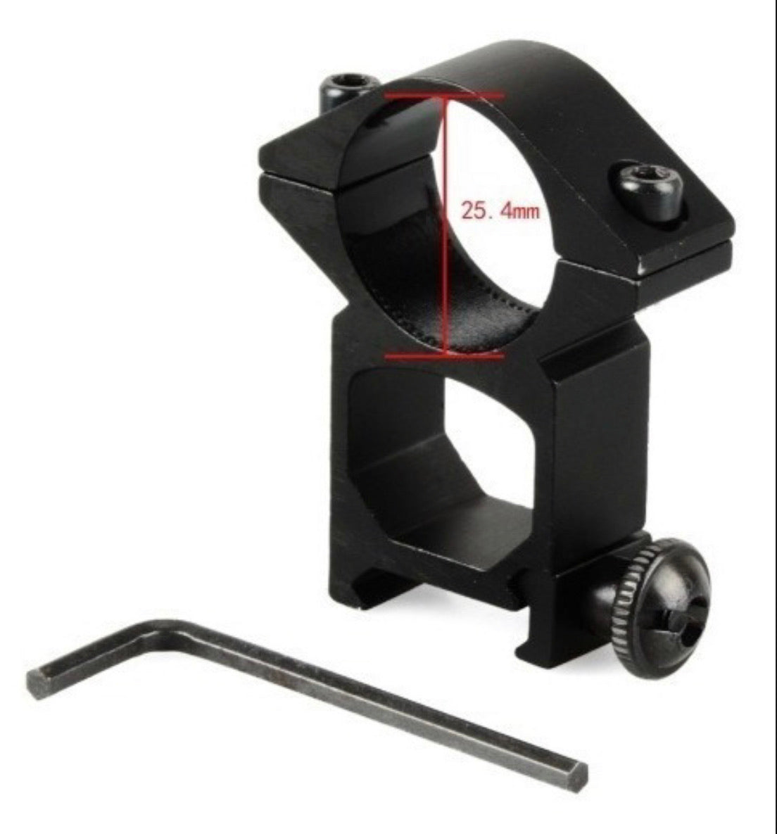 Par de monturas altas de 1 pulgada para riel Picatinny de 20 mm - foto 2