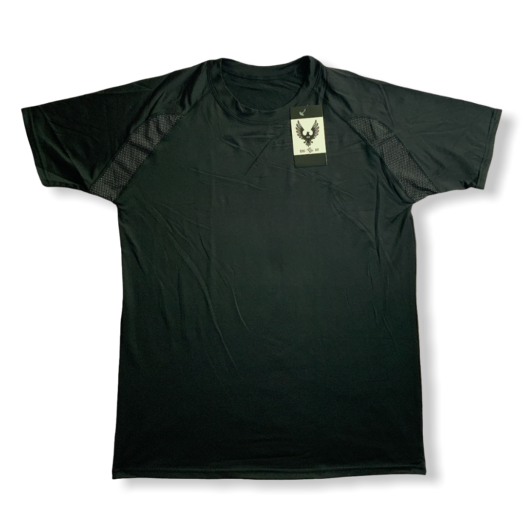 Playera deportiva de licra flexible, manga corta - foto 4